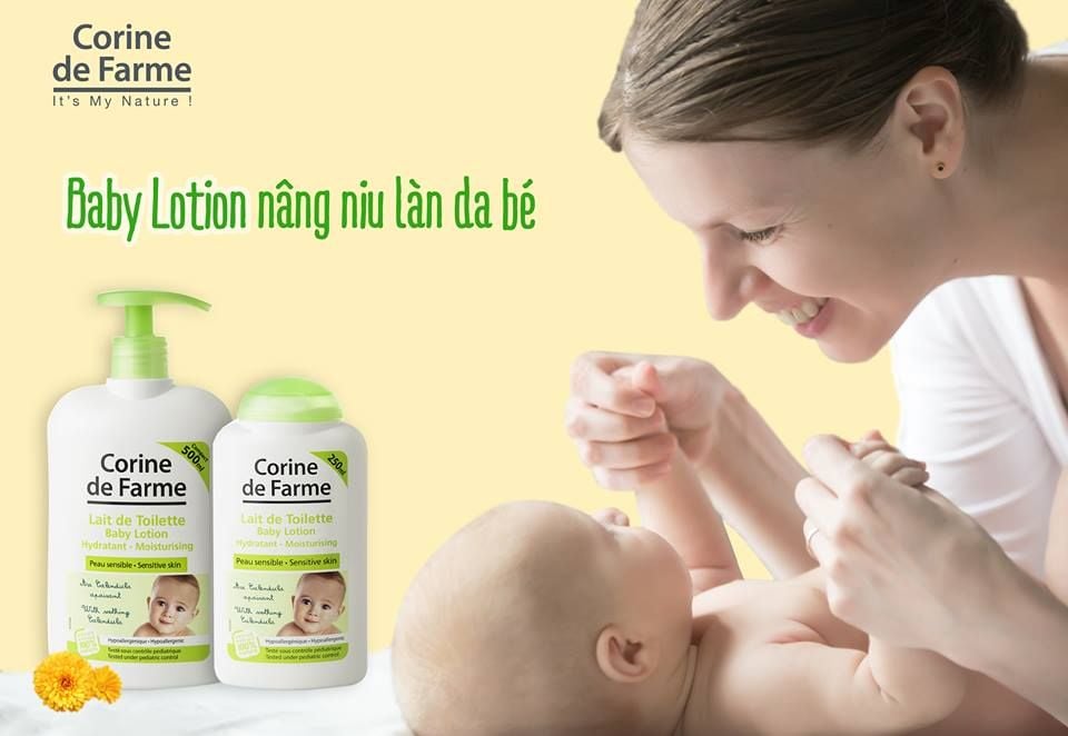 Kem Dưỡng Da Cho Bé Corine De Farme Baby Lotion 250ml