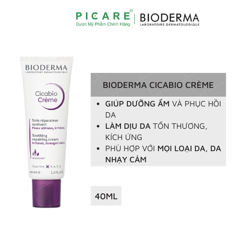 Kem Dưỡng Ẩm Phục Hồi Và Làm Dịu Da Bioderma Cicabio Cream (Crème) 40 ml