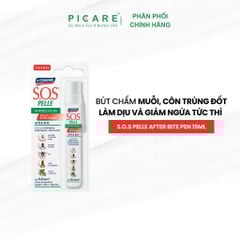 Bút chấm muỗi, côn trùng đốt làm dịu và giảm ngứa tức thì – S.O.S PELLE After Bite Pen 15ml
