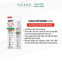 Bút chấm muỗi, côn trùng đốt làm dịu và giảm ngứa tức thì – S.O.S PELLE After Bite Pen 15ml