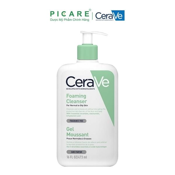 Sữa Rửa Mặt Dành Cho Da Dầu CeraVe Foaming Cleanser 473ml