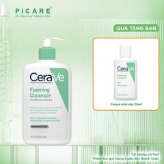 Sữa rửa mặt làm sạch dành cho da thường, da dầu CeraVe Foaming Cleanser Gel Moussant 473ml