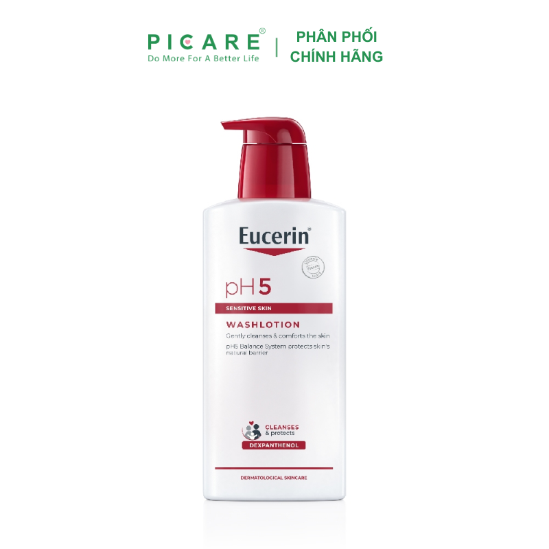 Sữa Tắm Và Rửa Mặt Dành Cho Da Nhạy Cảm Eucerin Washlotion pH5 400ml 63073