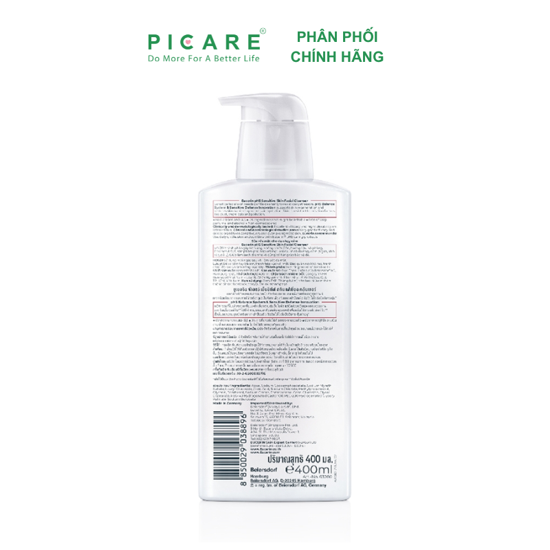 Sữa rửa mặt pH5 cho da nhạy cảm Eucerin Facial Cleanser Sensitive Skin