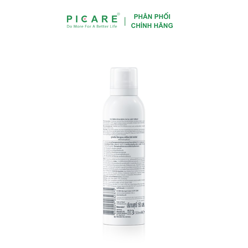 Xịt Khoáng Cấp Ẩm Dành Cho Mọi Loại Da Eucerin Hyaluron Mist Spray 150ml – 66857