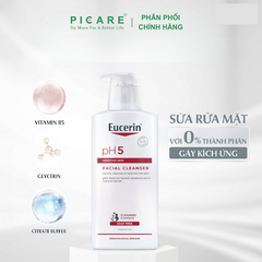 Sữa rửa mặt pH5 cho da nhạy cảm Eucerin Facial Cleanser Sensitive Skin