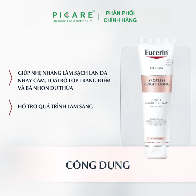 Sữa rửa mặt trắng da Eucerin Spotless Brightening Cleansing Foam 150g - 63470