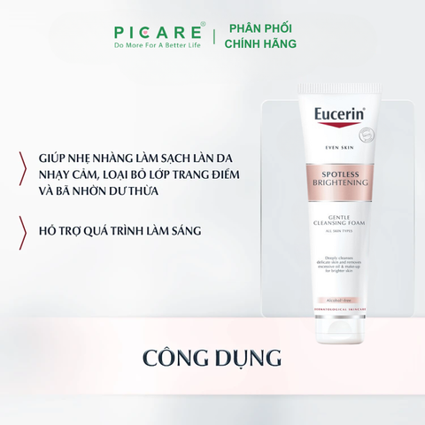 Sữa rửa mặt trắng da Eucerin Spotless Brightening Cleansing Foam 150g - 63470