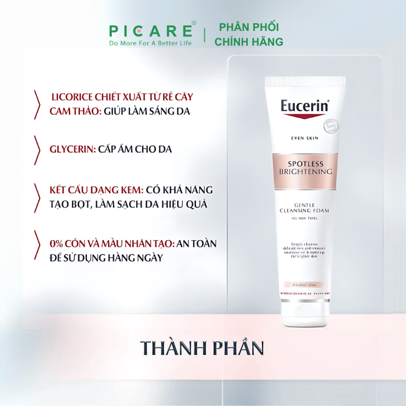 Sữa rửa mặt trắng da Eucerin Spotless Brightening Cleansing Foam 150g - 63470