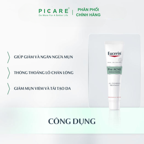 Tinh Chất Giảm Mụn Sau 1 Tuần Eucerin Pro Acne A.I Clearing Treatment 40ml – 87925