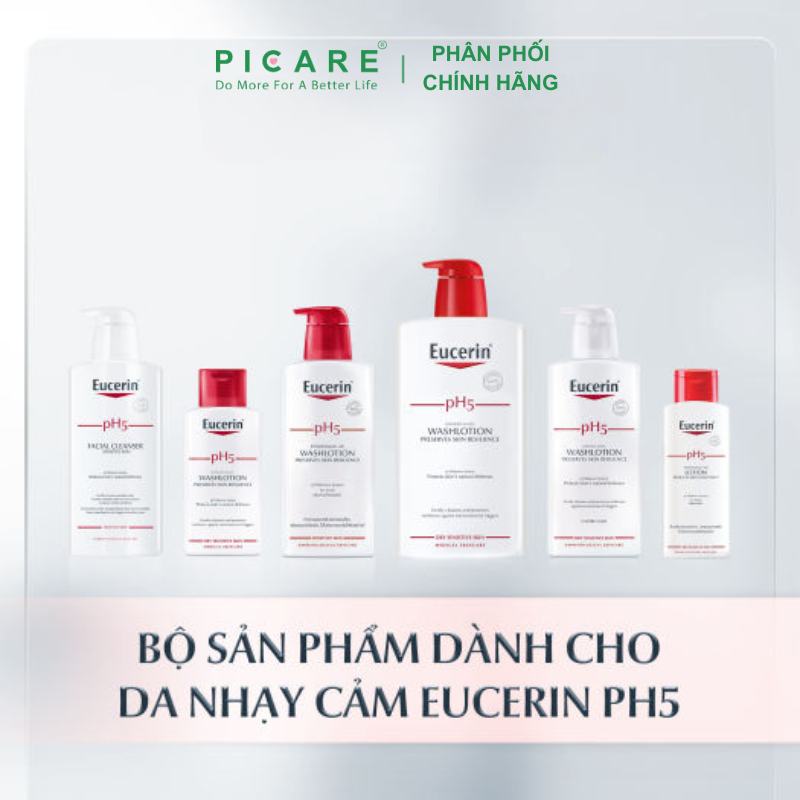 Sữa Tắm Và Rửa Mặt Dành Cho Da Nhạy Cảm Eucerin Washlotion pH5 400ml – 63073