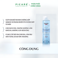 Nước Tẩy Trang Dành Cho Da Nhạy Cảm Eucerin Dermato Clean Hyaluron Micellar Water 3In1 400ml