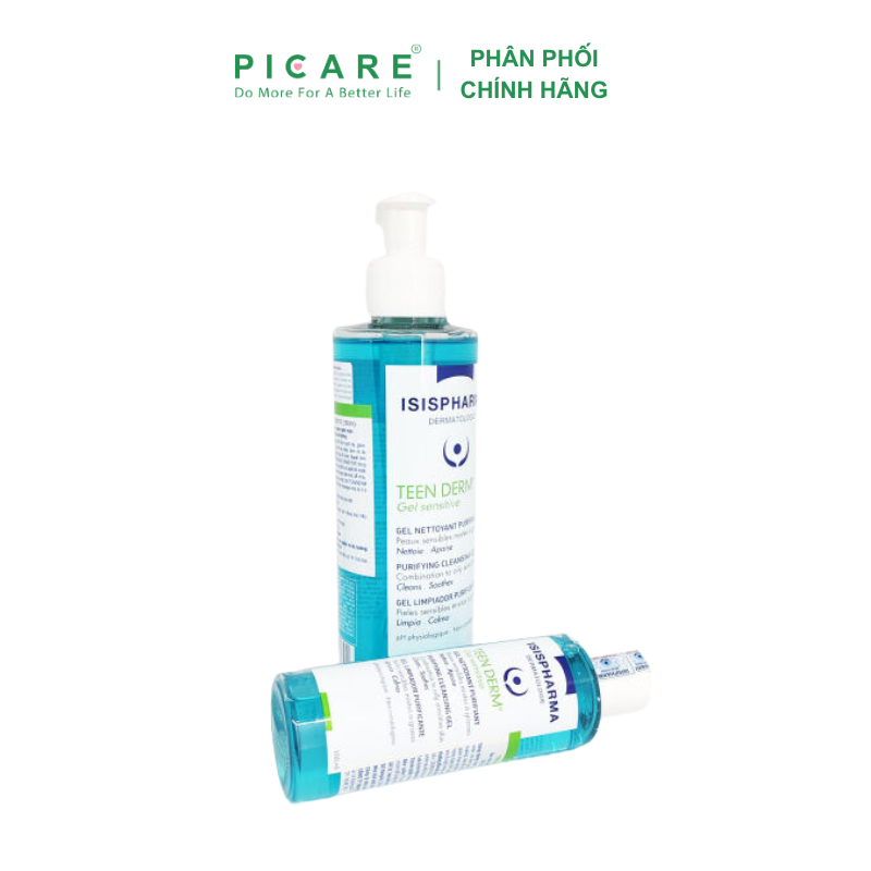 Isis Pharma Gel Rửa Mặt Cho Da Mụn Nhạy Cảm Teenderm Sensitive Gel 100ml