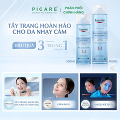 Nước Tẩy Trang Dành Cho Da Nhạy Cảm Eucerin Dermato Clean Hyaluron Micellar Water 3In1 400ml