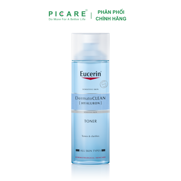 Nước Hoa Hồng Cho Da Nhạy Cảm Eucerin DermatoCLEAN Hyaluron Toner 200ml - 63995