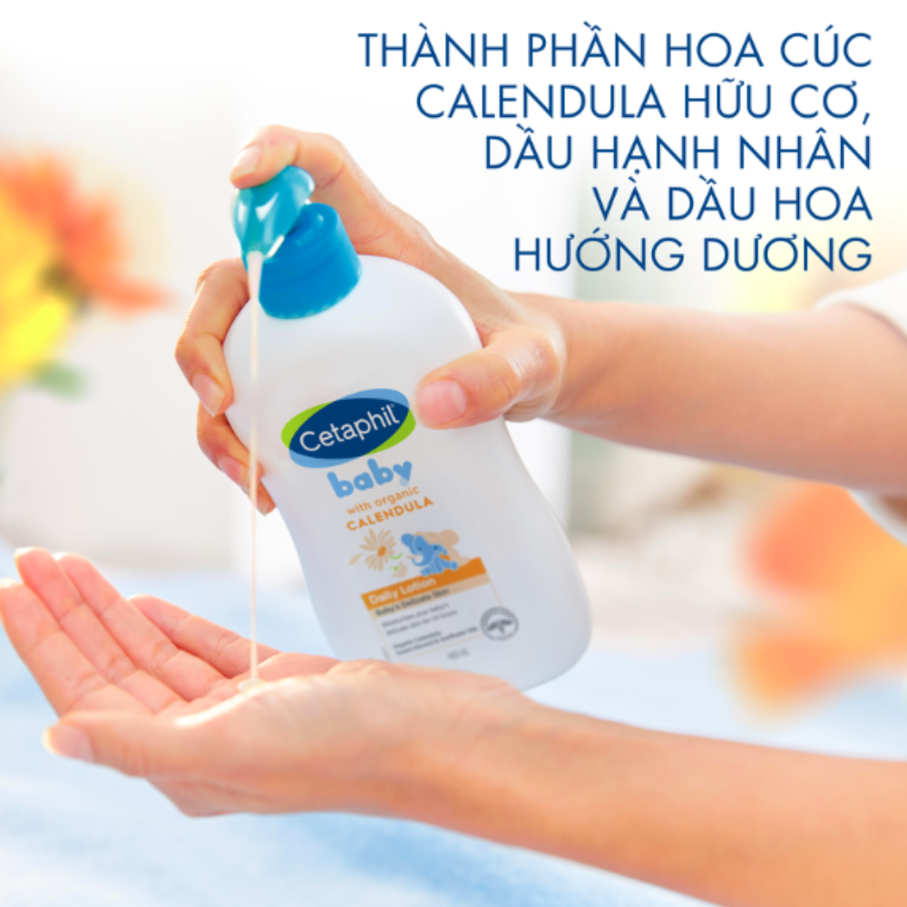 Sữa Dưỡng Ẩm Dịu Nhẹ Hằng Ngày Cho Bé Cetaphil Baby Daily Lotion with Organic Calendula 400ml