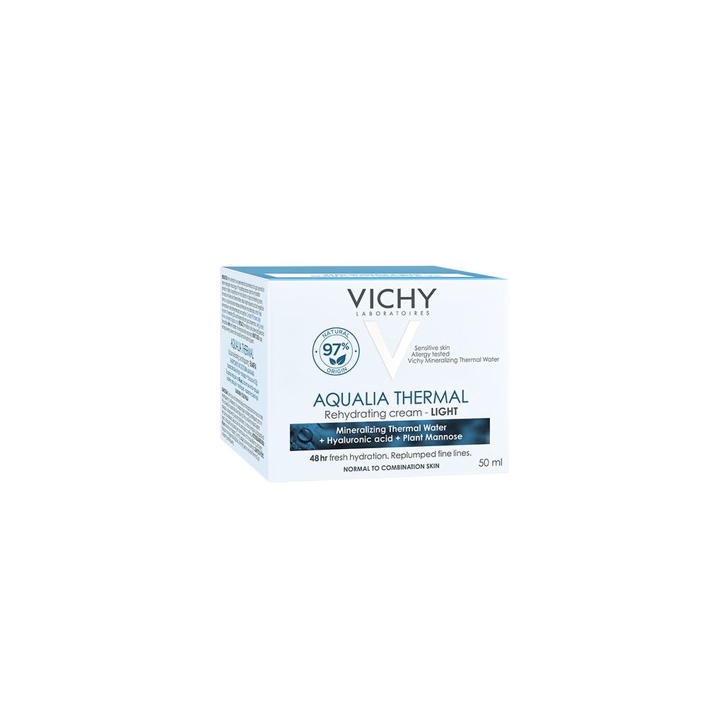 Kem Dưỡng Vichy Dưỡng Ẩm Và Cung Cấp Nước Cho Da Giúp Căng Mịn, Ẩm Ướt Aqualia Thermal Rehydrating Cream-Light 50ml