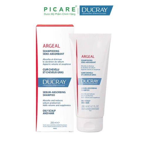 Dầu Gội Đầu Dạng Kem Kiểm Soát Nhờn Ducray Argeal Shampoo 200ml