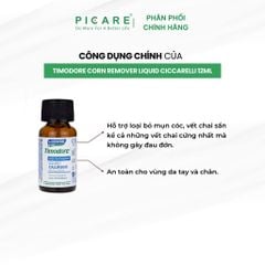 Dung dịch loại bỏ mụn cóc, vết chai -Timodore  Corn Remover Liquid Ciccarelli 12ml