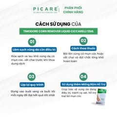 Dung dịch loại bỏ mụn cóc, vết chai -Timodore  Corn Remover Liquid Ciccarelli 12ml