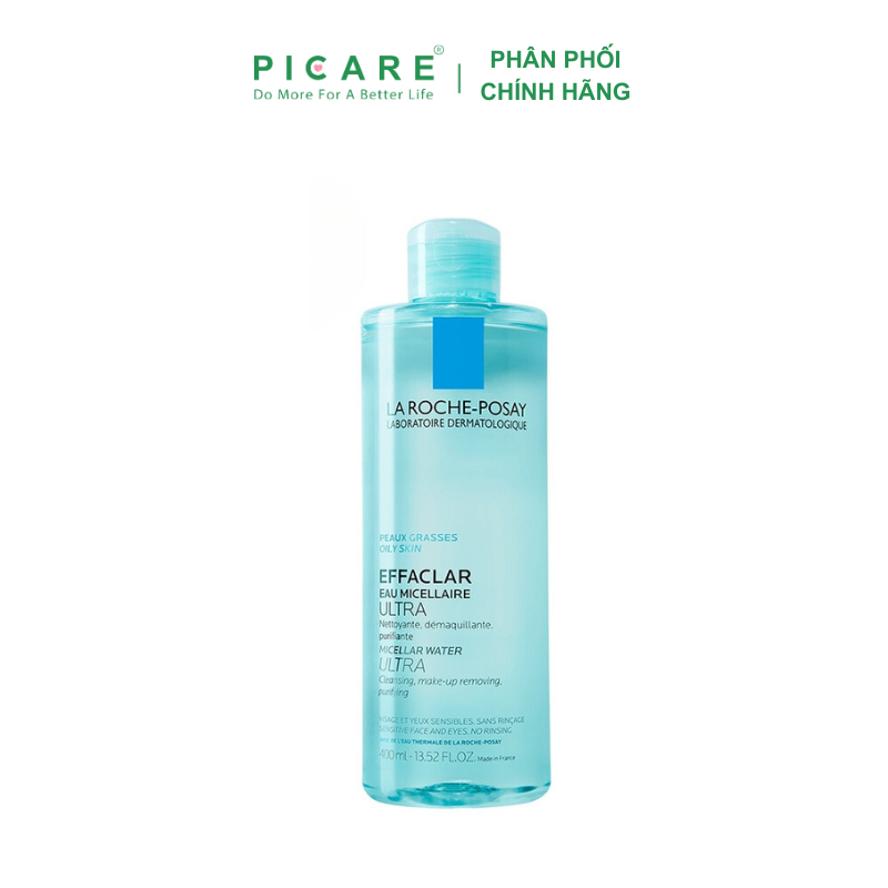 Nước làm sạch sâu và tẩy trang dành cho da dầu La Roche Posay Effaclar Micellar Water 400ml
