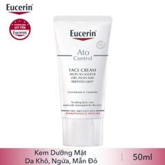 Kem Dưỡng Giảm Ngứa, Đỏ Cho Da Mặt Eucerin Ato Control Face Cream 50ml – 63614