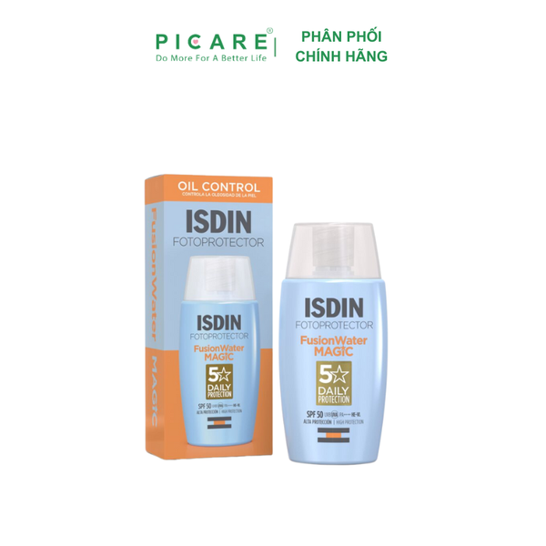 Sữa chống nắng kiểm soát dầu nhờn ISDIN Oil Control Fotoprotector Fusion Water Magic SPF50 50ml