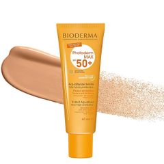 Kem Chống Nắng Khô Thoáng Giảm Bóng Nhờn ( Có Màu) Bioderma Photoderm Max Aquafluide Teinte Claire SPF50+ 40ml