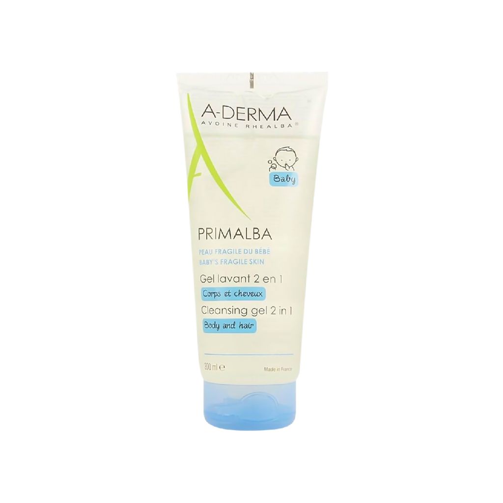 Sữa Tắm Gội Dịu Nhẹ Dành Cho Em Bé A-Derma Primalba Cleansing Gel 2in1 200ml