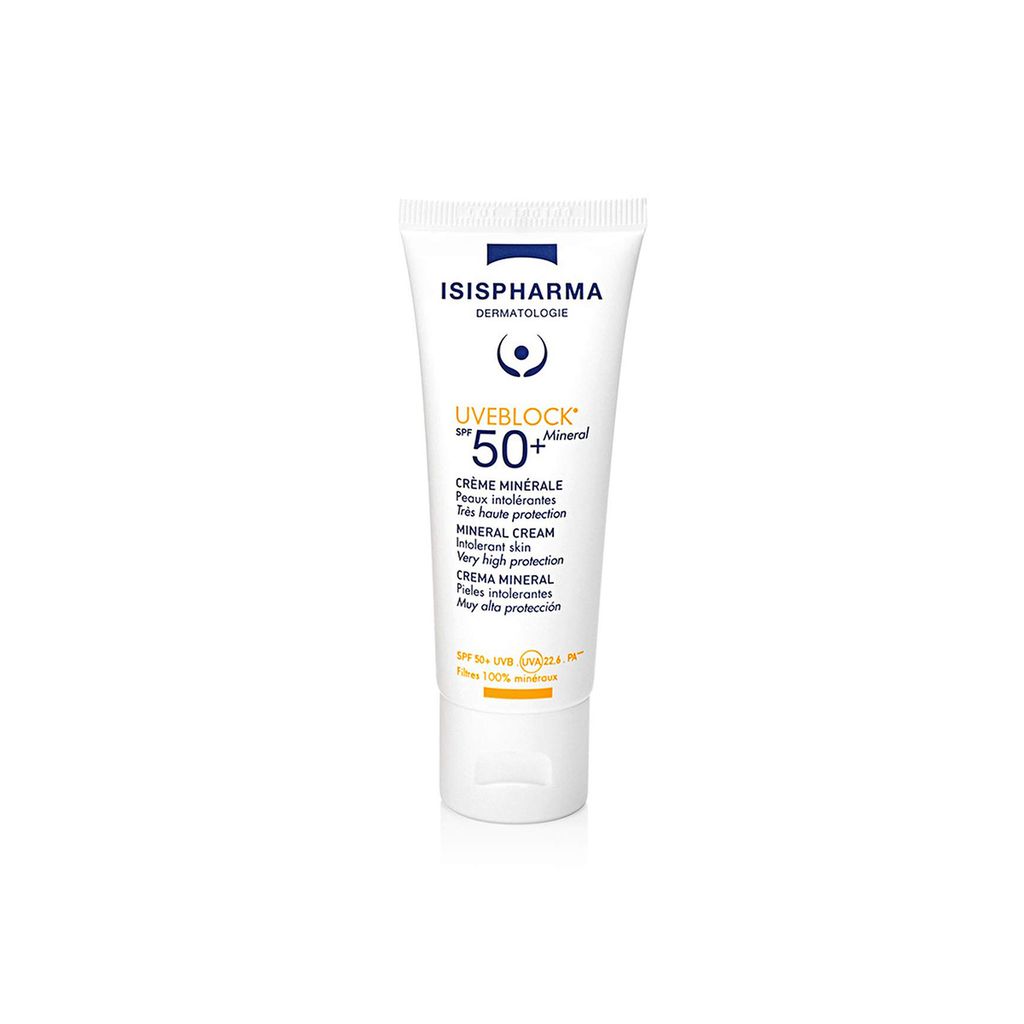 Kem Chống Nắng Dành Cho Da Nhạy Cảm ( màu trắng ) Isis Pharma Uveblock SPF 50 Mineral 40ml