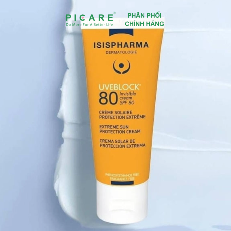 Kem Chống Nắng Bảo Vệ Cho Da Thường Isis Pharma Uveblock Tinted SPF80+ 40ml (Có Màu)