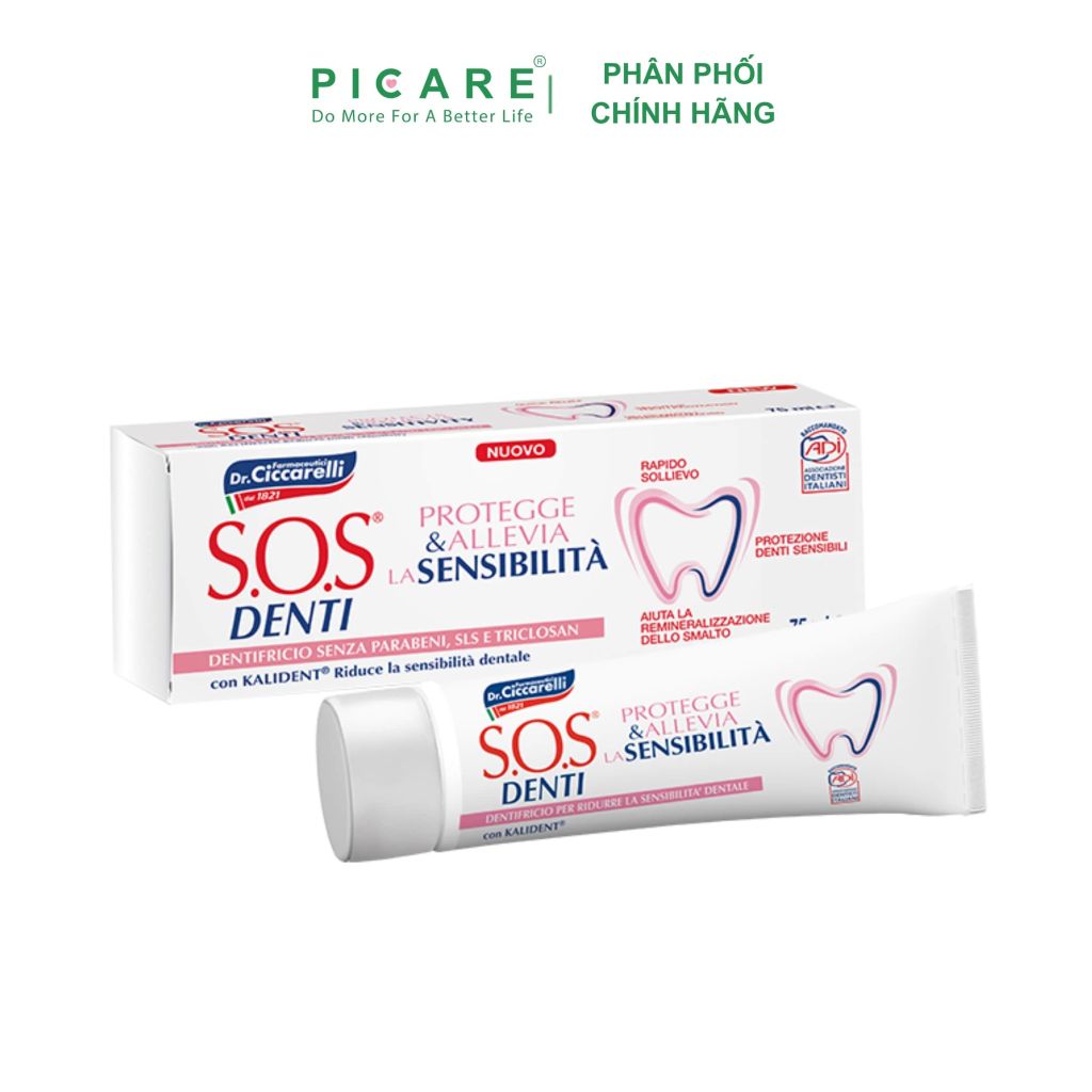 Kem đánh răng dịu nhẹ cho răng nhạy cảm S.O.S DENTI Sensitivity 75ml
