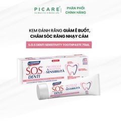 Kem đánh răng giảm ê buốt, chăm sóc, bảo vệ và phục hồi răng nhạy cảm với công thức KALIDENT® độc quyền - S.O.S DENTI Sensitivity Toothpaste 75ml