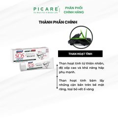 Kem đánh răng than hoạt tính giúp trắng răng, cải thiện và bảo vệ màu sắc tự nhiên của răng - S.O.S DENTI Whiteness Toothpaste 75 ml