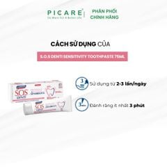 Kem đánh răng giảm ê buốt, chăm sóc, bảo vệ và phục hồi răng nhạy cảm với công thức KALIDENT® độc quyền - S.O.S DENTI Sensitivity Toothpaste 75ml