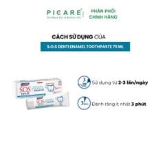 Kem đánh răng bảo vệ và cải thiện men răng dành cho răng bị ê buốt, ố màu do men răng bị xói mòn - S.O.S DENTI Enamel Toothpaste 75 ml