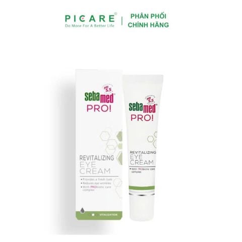 Kem Postbiotics giúp mờ thâm và trẻ hoá dành cho mắt - Sebamed Pro! Revitalizing Eye Cream 15ml
