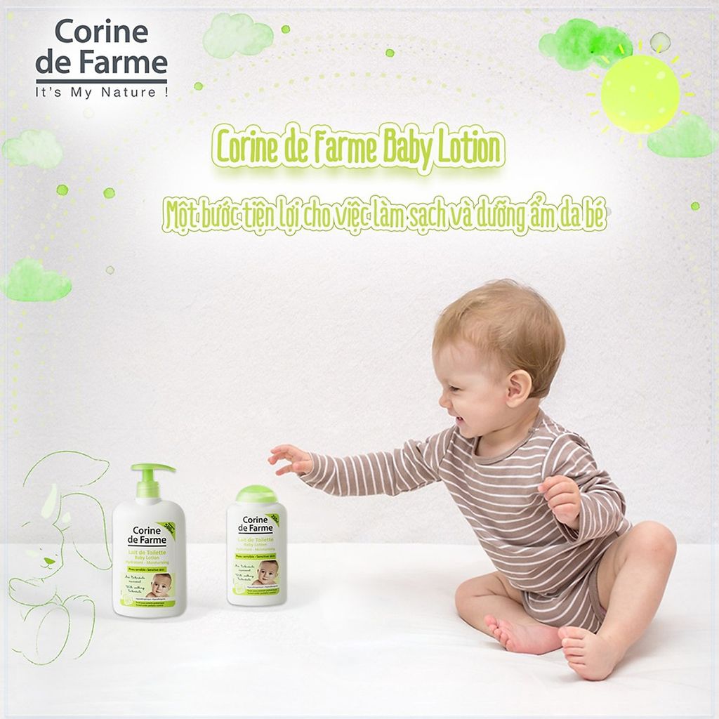 Kem Dưỡng Da Cho Bé Corine De Farme Baby Lotion 250ml