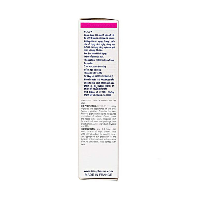 Kem Peeling Trẻ Hóa Da Isis Pharma Glyco-A 10% 30ml