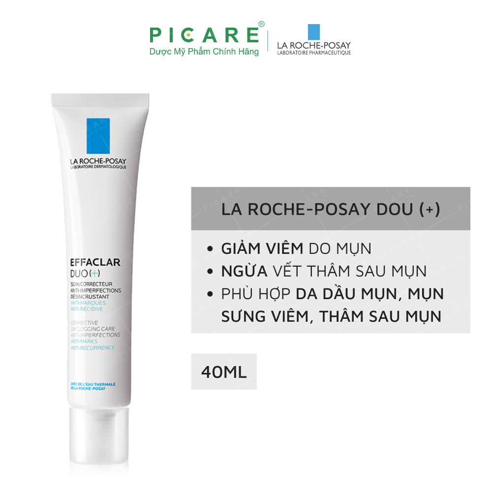 Kem Dưỡng Giảm Mụn, Ngừa Thâm La Roche-Posay Effaclar Duo+ 40ml