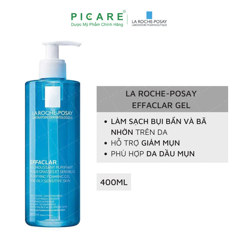 Sữa Rửa Mặt Dành Cho Da Dầu Mụn Dạng Gel La Roche-Posay Effaclar Purifying Foaming Gel 400ml