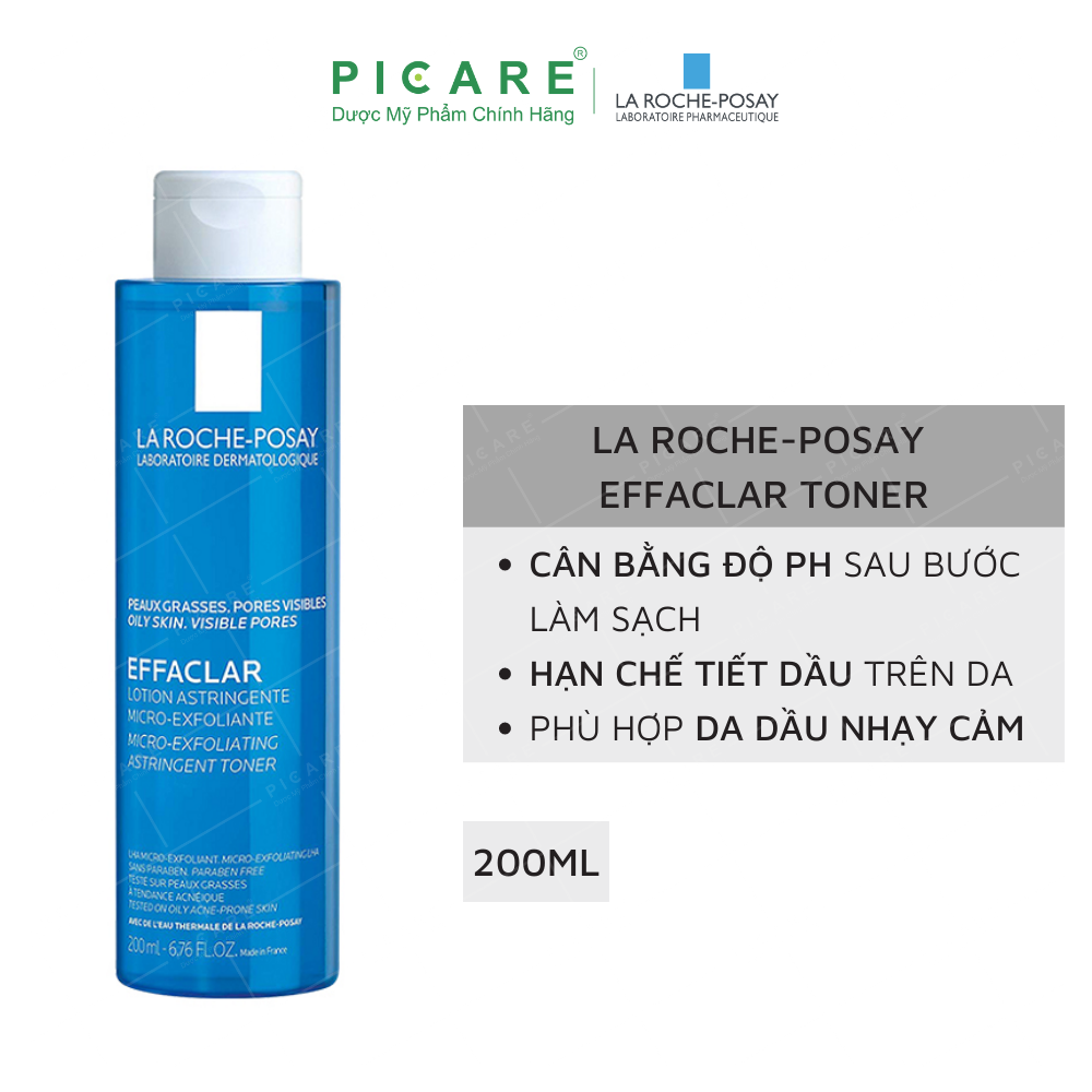 Nước Cân Bằng Giàu Khoáng Dành Cho Da Dầu La Roche-Posay Effaclar Astringent Lotion Toner 200ml