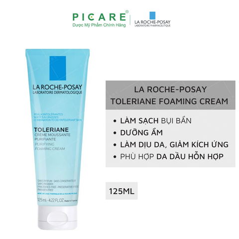 Sữa Rửa Mặt Cho Da Hỗn Hợp & Da Dầu Rất Nhạy Cảm La Roche-Posay Toleriane Purifying Foaming Cream 125ml