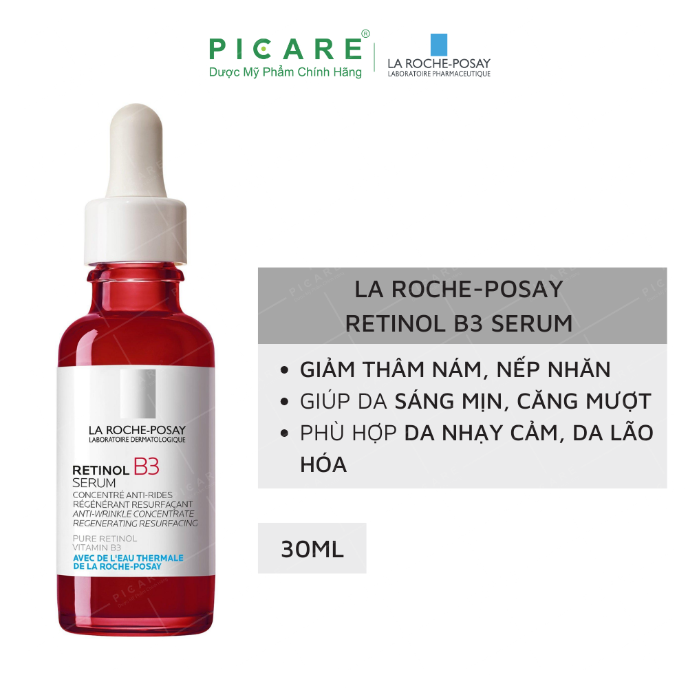 Tinh Chất Giúp Tái Tạo Da, Giảm Thâm Mám Và Nếp Nhăn Trên Da La Roche-Posay Retinol B3 Serum 30ml