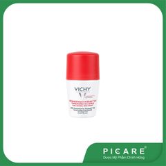 Lăn Khử Mùi Giúp Khô Thoáng Vùng Da Dưới Cánh Tay 72h Vichy Detranspirant Intensif 72h Transpiration Excessive 50ml