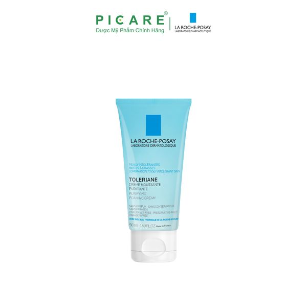 Sữa Rửa Mặt Cho Da Hỗn Hợp & Da Dầu Rất Nhạy Cảm La Roche-Posay Toleriane Purifying Foaming Cream 50ml