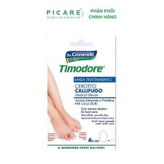Miếng dán loại bỏ mụn cóc, vết chai Timodore 6 miếng/ gói - Timodore Corn Removers - Plasters With Corn Pad And Adhesive Fastening Flaps