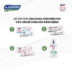 Nước súc miệng kháng khuẩn, hạn chế sự hình thành mảng bám, bảo vệ răng nướu nhạy cảm - S.O.S DENTI Mouthwash With Chlorhexidine 400 ml