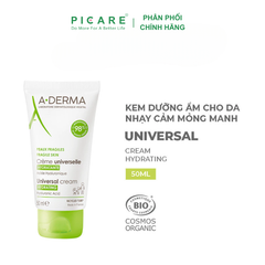 Kem Dưỡng Ẩm Hàng Ngày Cho Da Mỏng A-derma Universal Cream Hydrating 50ml