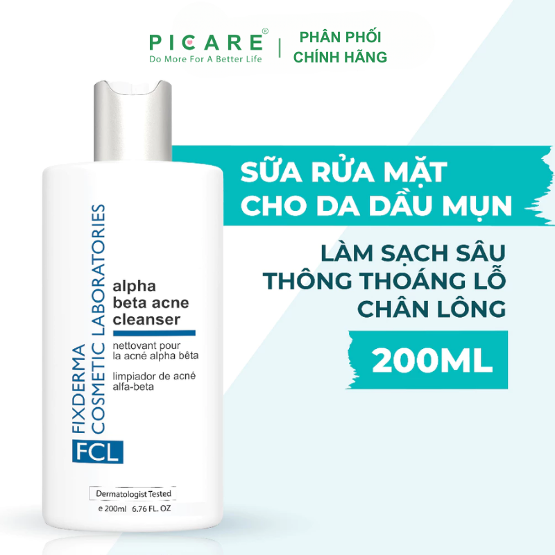 Sữa Rửa Mặt Ngừa Mụn FCL Alpha-Beta ACNE Cleanser 200ml